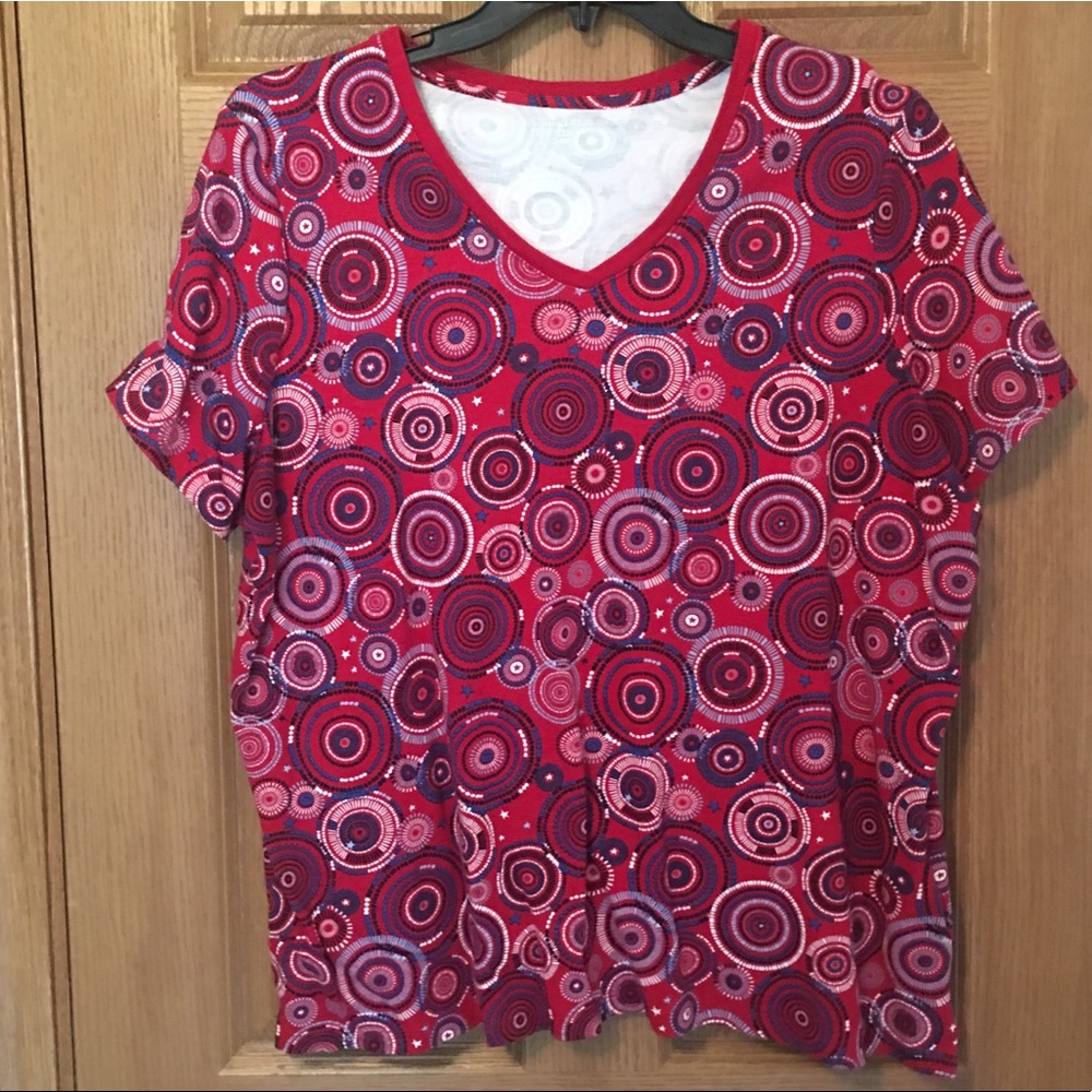 Kim Rogers Plus-size V-neck Tee Shirt